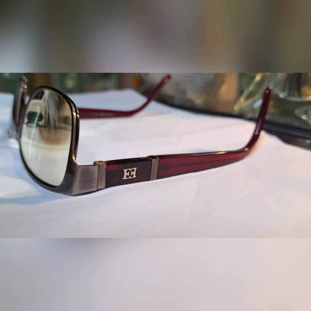 Escada Women's Glasses with Wine/Burgundy and Silver Accents. VES 821